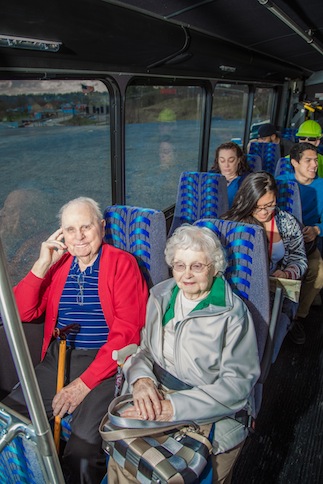 Passengers on bus